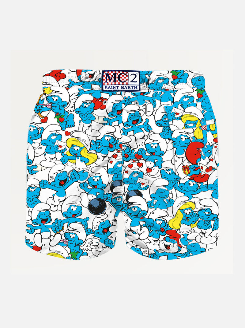 Boy swim shorts with Smurf all over print | SMURFS SPECIAL EDITION