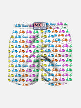 Boy light fabric swim shorts with Vespa print | VESPA® SPECIAL EDITION