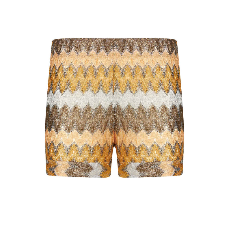 Woman multicolor knitted shorts