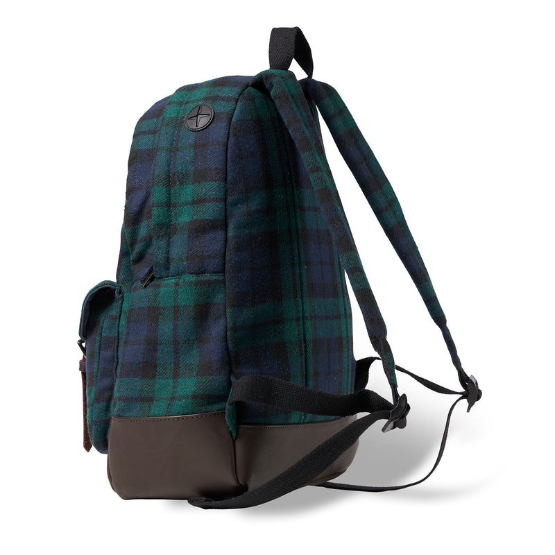 Backpack with tartan print