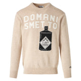 Man sweater with Domani Smetto lettering