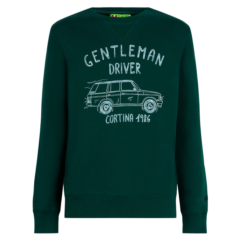Cotton sweatshirt with Gentleman driver Cortina writing