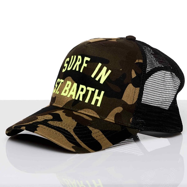 Camouflage print baseball cap