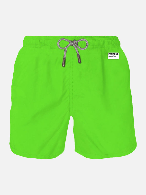 Man fluo green swim shorts | PANTONE™ SPECIAL EDITION