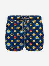 Costume da bagno da bambino con stampa emoji