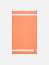 Fouta-Handtuch in Fluo-Orange, doppelt mit Schwamm