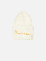 Girl brushed and ultra soft beanie with Princess embroidery