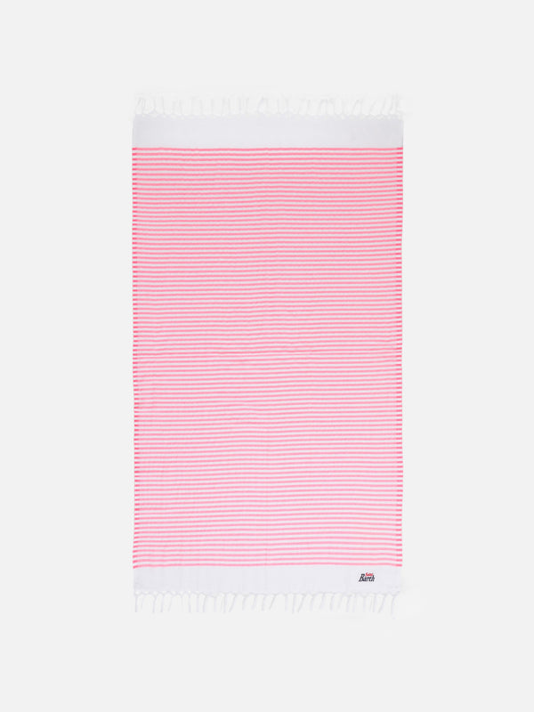 Fluorosa gestreiftes Handtuch aus ultraleichter Baumwolle