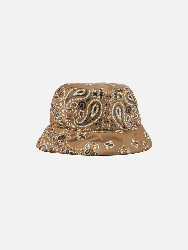 Woman bucket hat with bandanna print