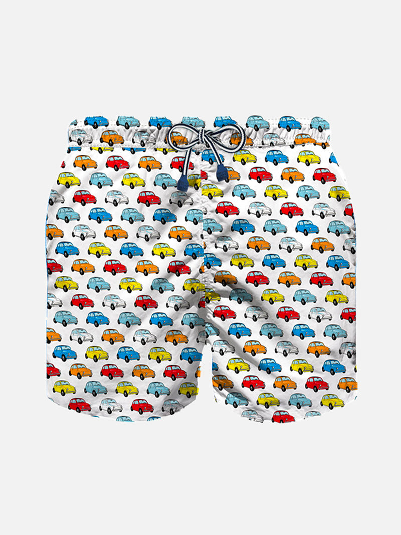 Boy swim shorts with Fiat 500 car print | FIAT© 500 Special Edition