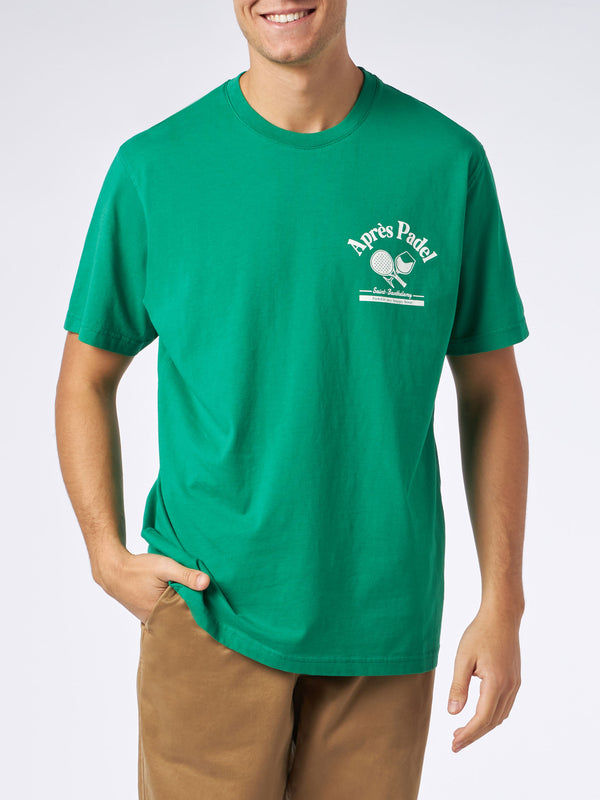 Herren-T-Shirt aus schwerer Baumwolle mit Padel-Aufdruck
