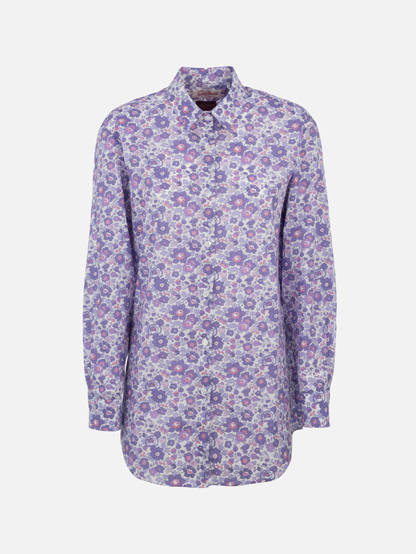 Woman cotton shirt Brigitte with Betsy print | MADE WITH LIBERTY FABRIC