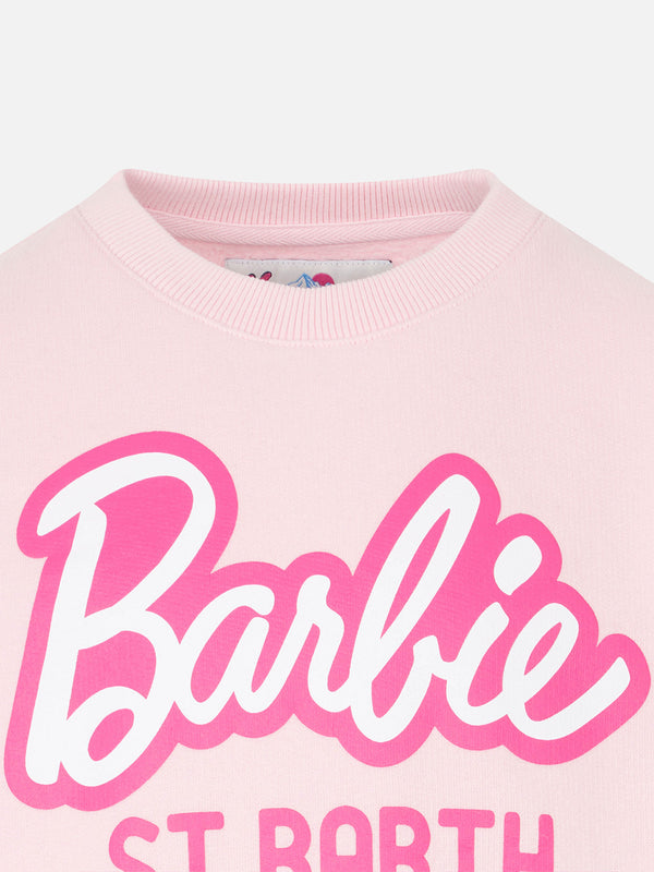 Felpa da bambina in pile con stampa Barbie St. Barth | EDIZIONE SPECIALE BARBIE