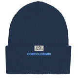Blue ribbed beanie with ducky patch | COCCOLEBIMBI SPECIAL EDITION