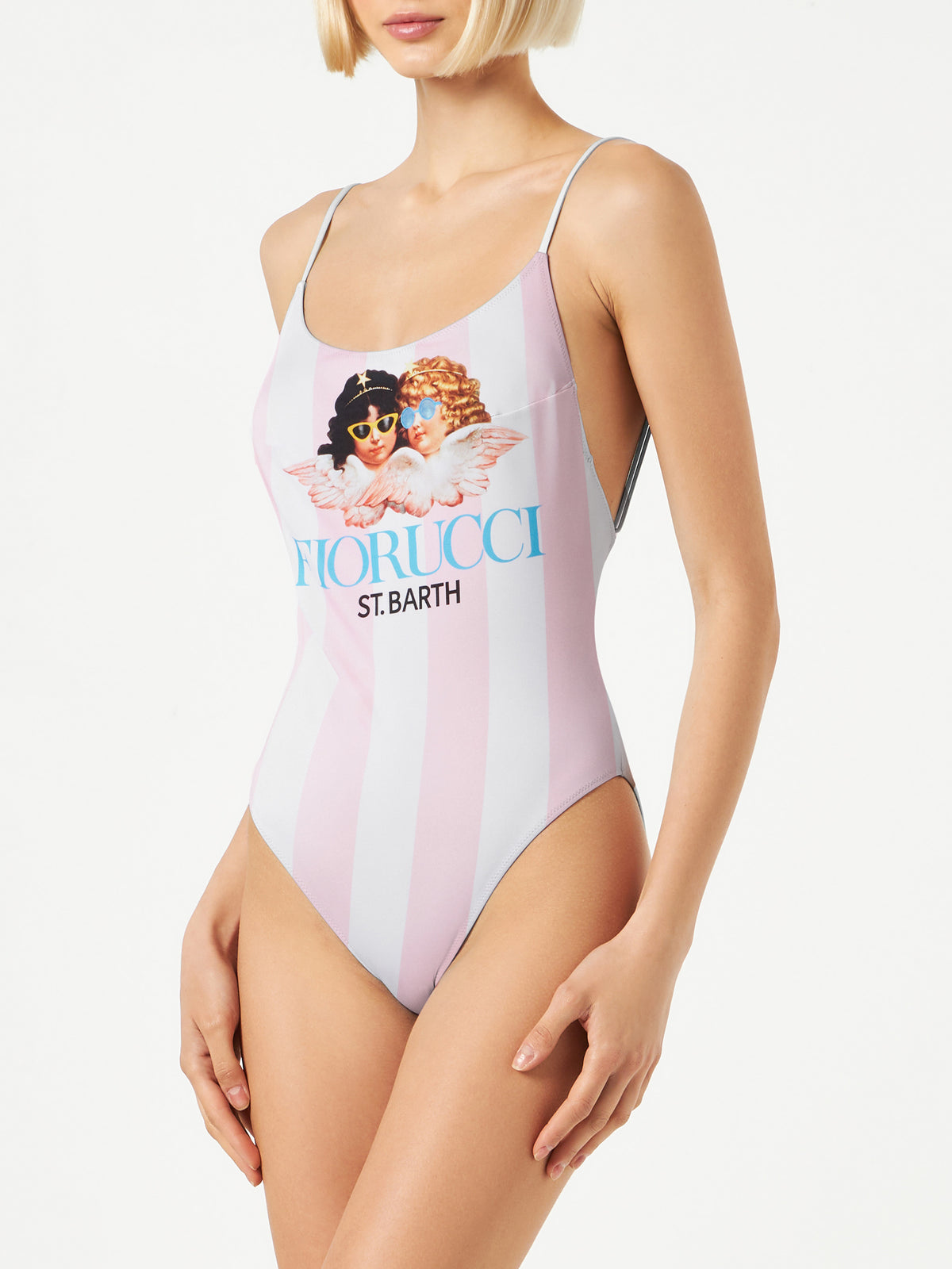 FR2梅 Box 騒がしい Logo Swimsuit One-piece