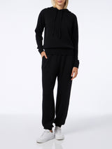 Woman knitted black jogger pants