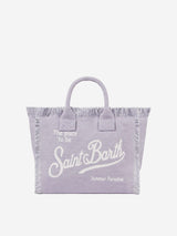 Colette lilac cotton canvas handbag