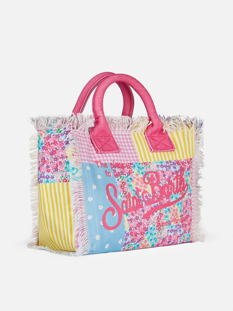 Flowers cotton canvas Colette handbag