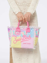 Colette-Handtasche aus Baumwollcanvas mit Blumenmuster