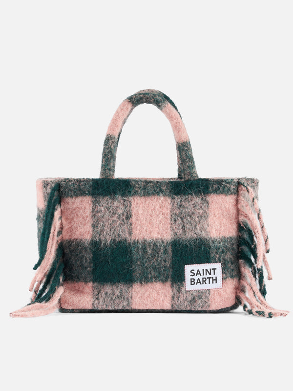 Colette blanket handbag with check print