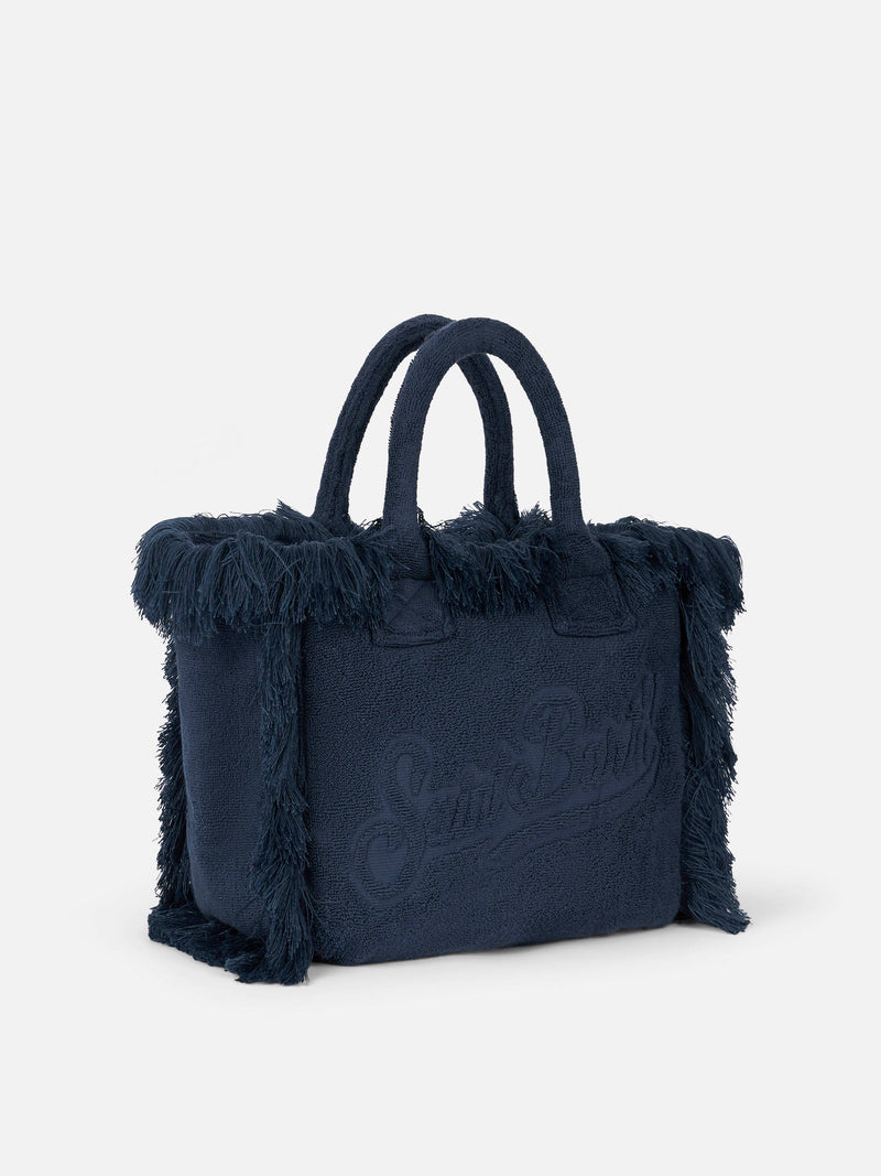 Colette blue terry soft handbag