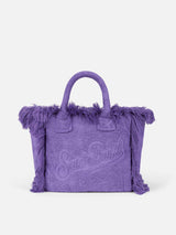 Colette purple terry soft handbag