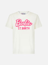 Damen-T-Shirt aus schwerer Baumwolle mit Barbie St. Barth-Aufdruck | BARBIE-SONDEREDITION