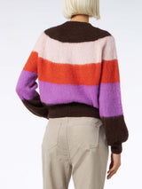 Woman soft sweater with faded colors