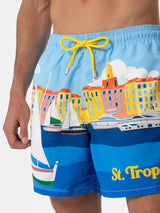 Costume da bagno da uomo Gustavia lunghezza media con stampa piazzata St. Tropez