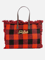 Vanity wooly red tartan shoulder bag