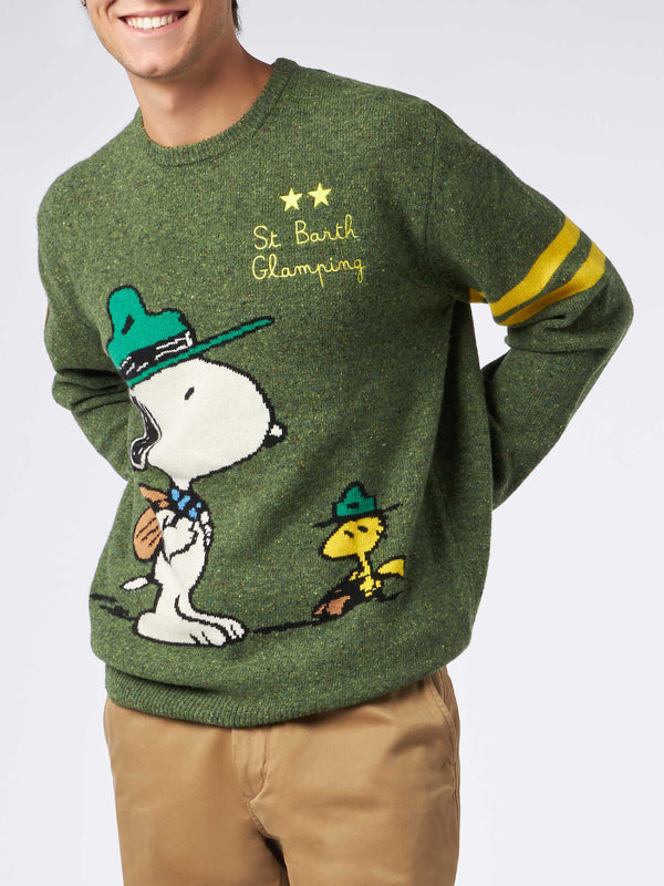 Man crewneck donegal sweater with Snoopy jacquard print | SNOOPY - ©PEANUTS SPECIAL EDITION