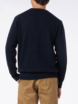 Man crewneck sweater with St. Barth Padel Club jacquard print