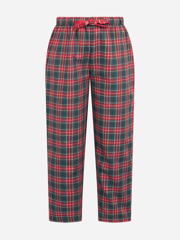 Kid pajama pants with tartan print