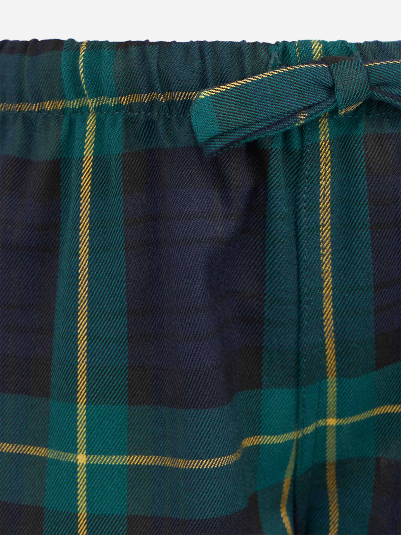 Pantaloni del pigiama da bambino con stampa tartan