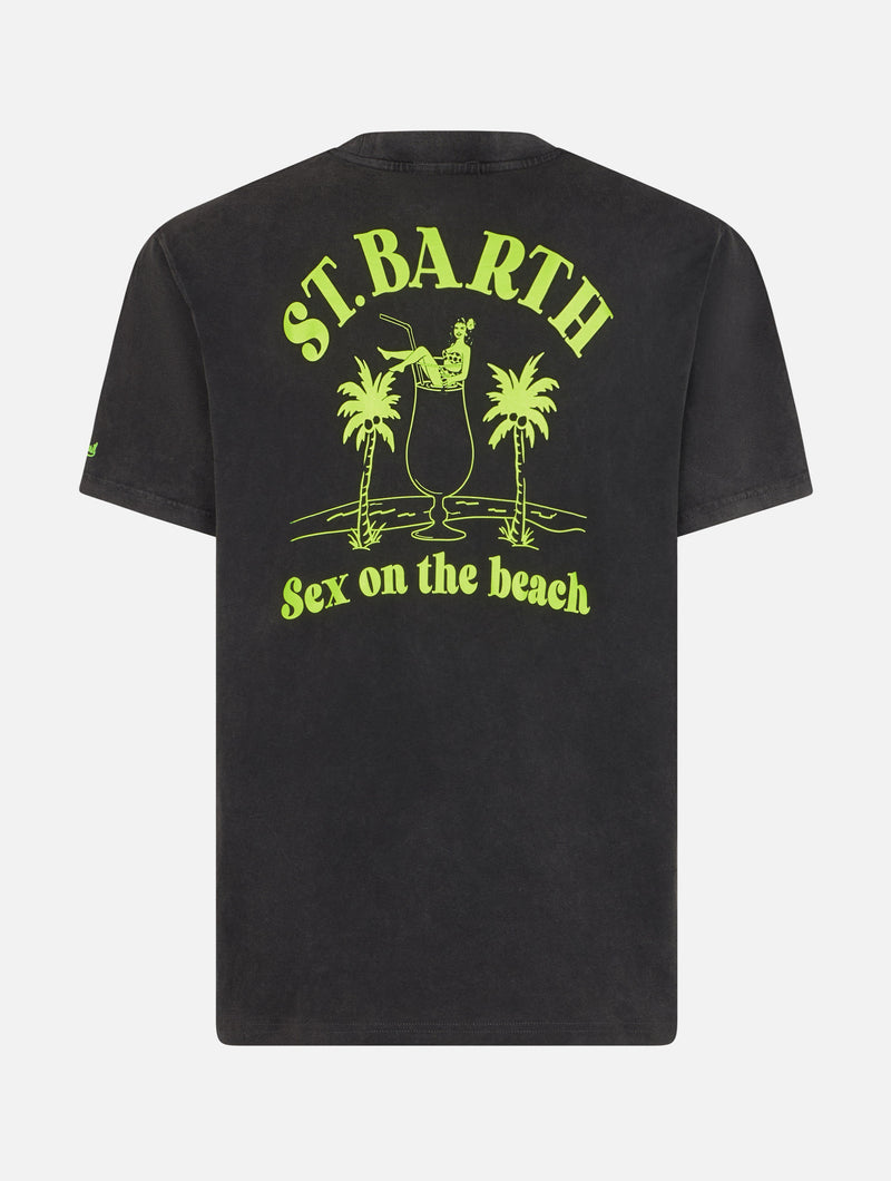 Man vintage cotton t-shirt Jack with Sex on the Beach print