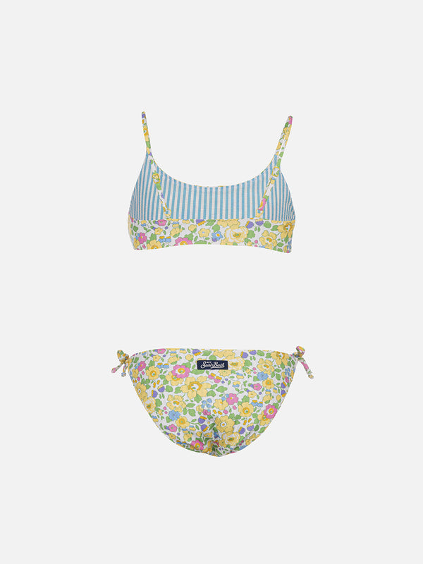 Girl double face bralette bikini Jaiden with Betsy print  | MADE WITH LIBERTY FABRIC