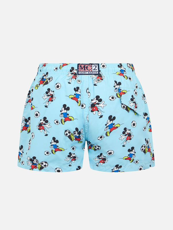Boy lightweight fabric swim-shorts Jean Lighting with Mickey Mouse print | ©DISNEY SPECIAL EDITION