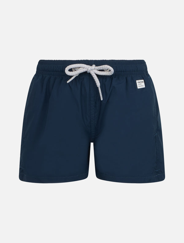 Boy lightweight fabric navy blue swim-shorts Jean Lighting Pantone | PANTONE SPECIAL EDITION