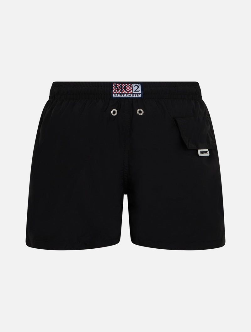 Boy lightweight fabric black swim-shorts Jean Lighting Pantone | PANTONE SPECIAL EDITION