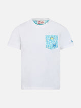 Boy cotton t-shirt Kea with printed pocket