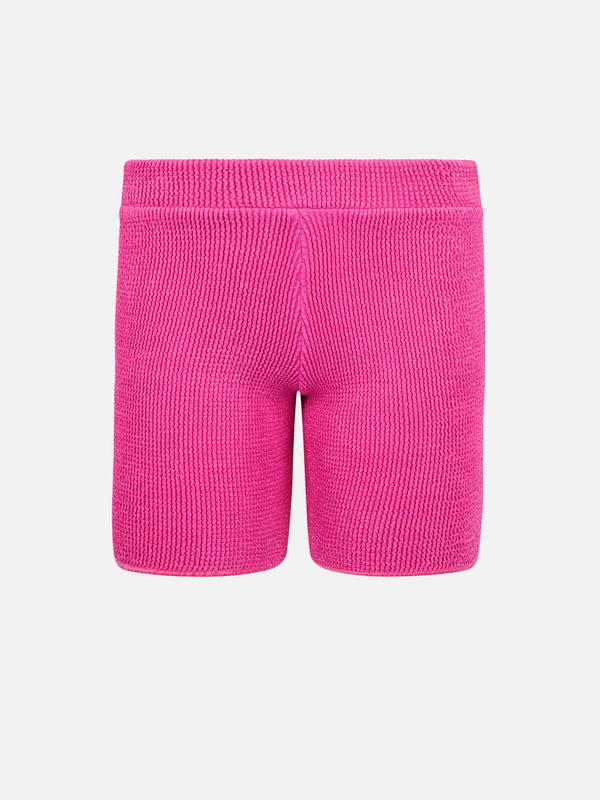 Girl pink crinkle shorts Kira W Jr