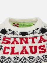 Kid crewneck sweater with Santa Claus norwegian print