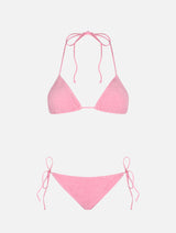 Bikini da donna a triangolo rosa in spugna Leah Virgo