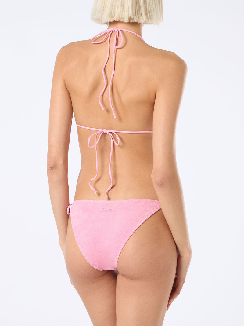 Bikini da donna a triangolo rosa in spugna Leah Virgo