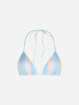 Woman striped triangle top swimsuit Leah