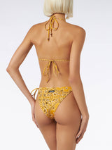 Woman triangle bikini with bandanna print