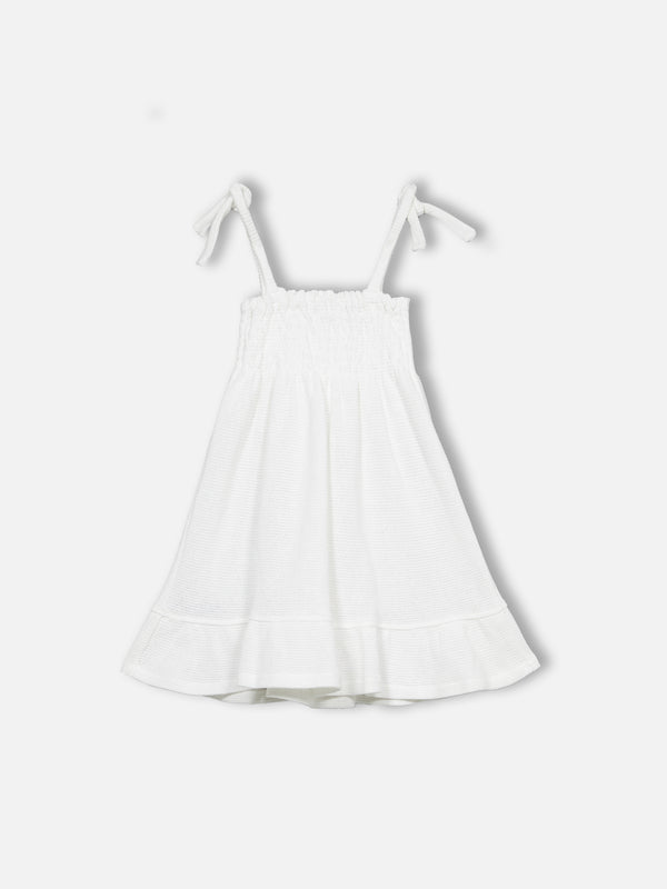Girl white crochet dress
