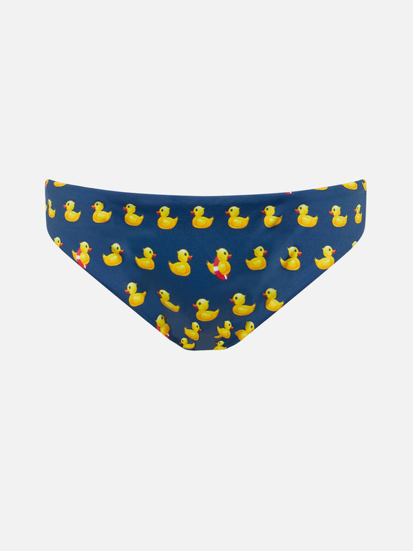 Girl swim briefs Madame with bow and ducky print