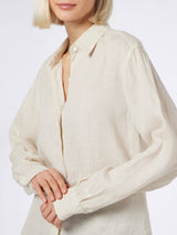 Woman off-white linen shirt Meredith