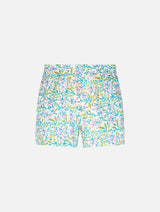 Damen-Pull-up-Shorts aus Baumwolle mit Blumenmuster von Meave